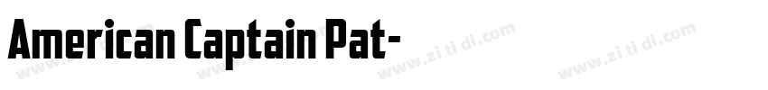 American Captain Pat字体转换